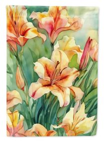 Utah Sego Lilies in Watercolor Garden Flag Mailbox Flag Decorative Yard Flag Banner Outside Patio Artwork Yard Flower Beds, Garden Size, Multicol