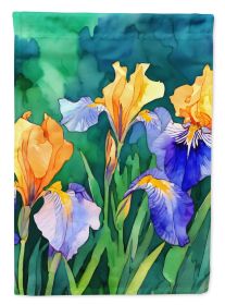 Tennessee Iris in Watercolor Garden Flag Mailbox Flag Decorative Yard Flag Banner Outside Patio Artwork Yard Flower Beds, Garden Size, Multicolor